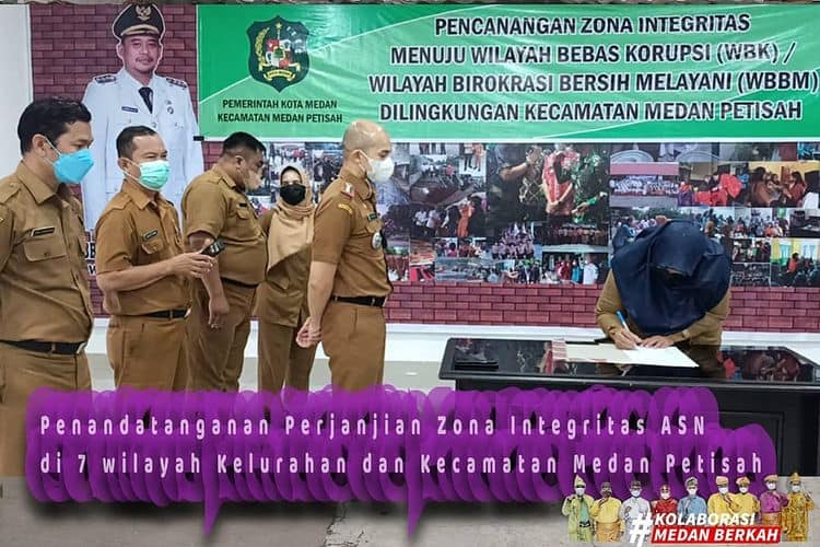 Penandatanganan Perjanjian Zona Integritas ASN Kecamatan Medan Petisah